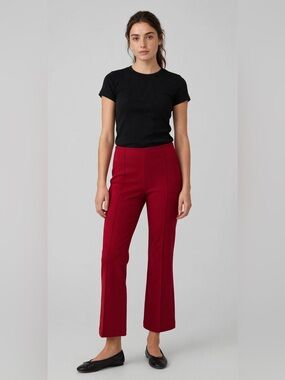 GAP Crimson Cropped Wide-Leg Pants